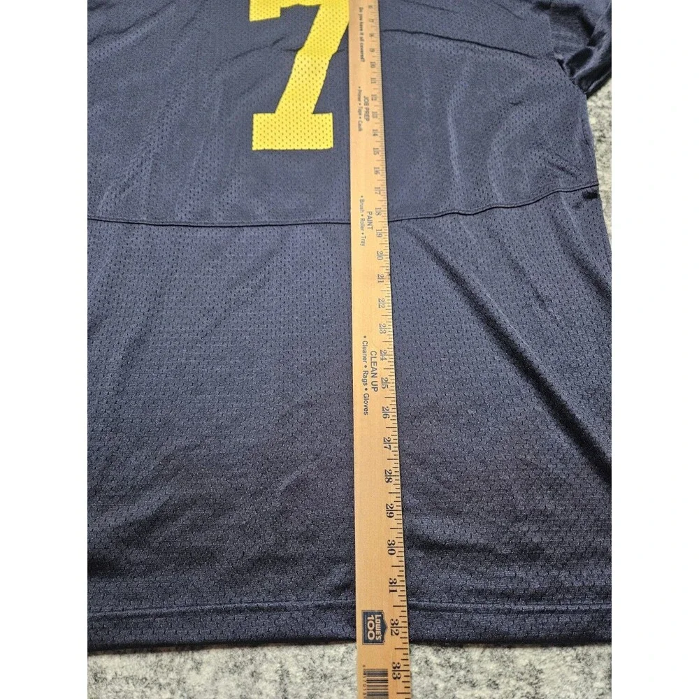 Vintage Team Nike Michigan Wolverines #7 Men's Football Jersey Blue Size XL